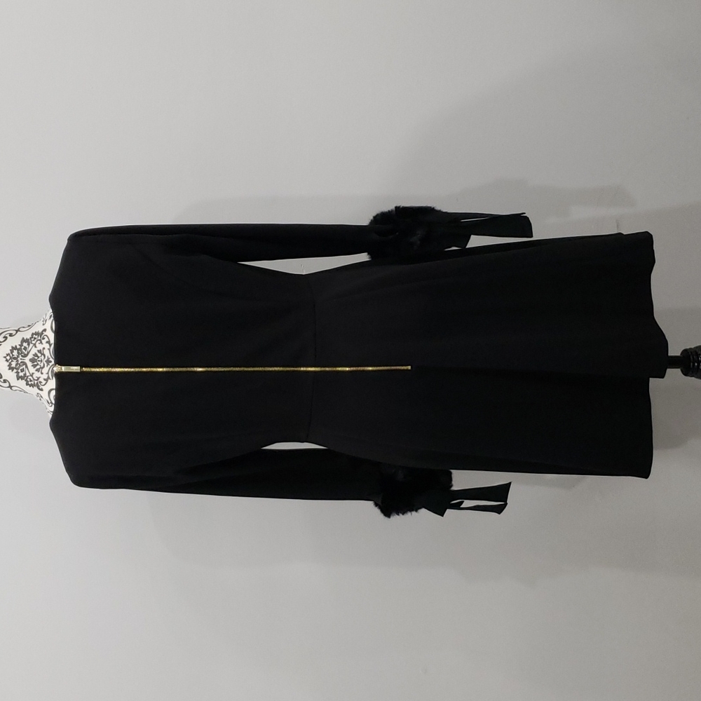 Calvin Klein Faux Fur Black Dress - Picture 3 of 7